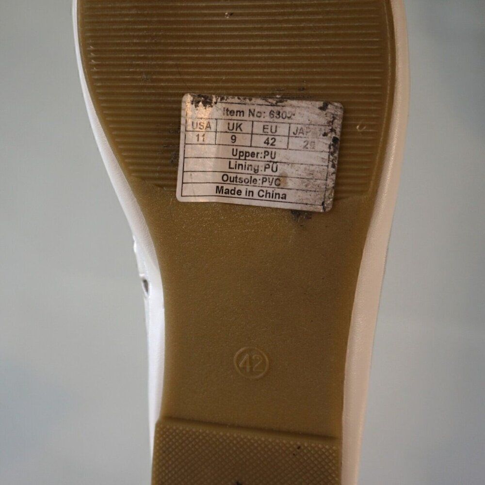 HEAWISH Womens Daisy Flower Ballet Flats Slip On Shoes Sz 11 White - Picture 11 of 12